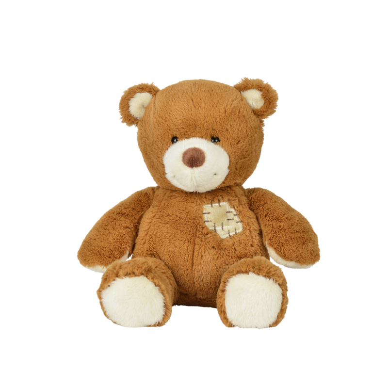  soft toy bear patch dark brown 20 cm 